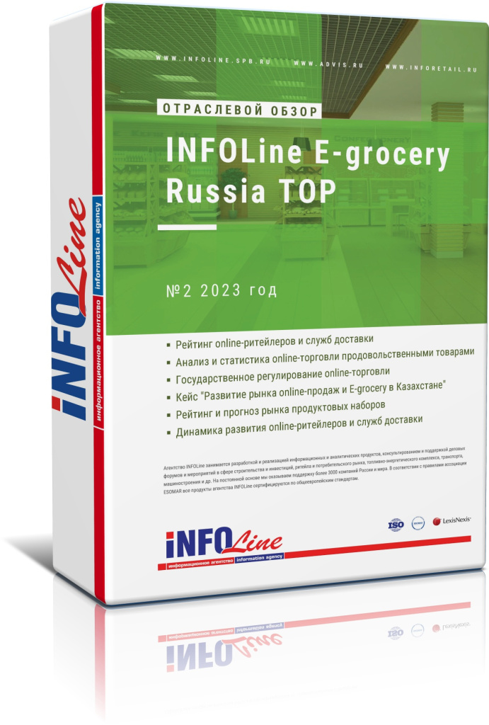 "Рейтинг INFOLine E-grocery Russia TOP №2 2023 год"